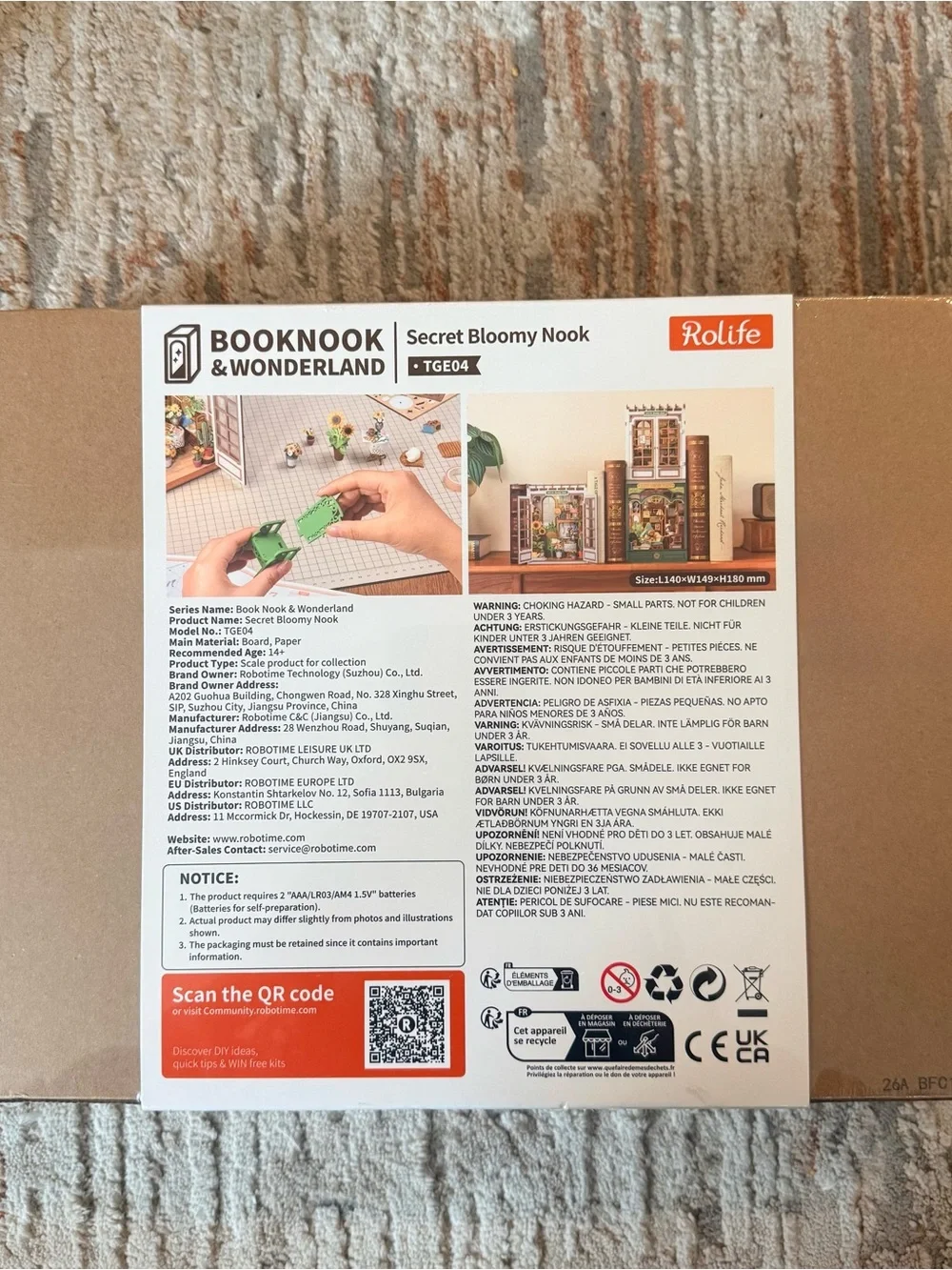 Rolife DIY Book Nook Kit - Secret Bloomy Nook TGE04